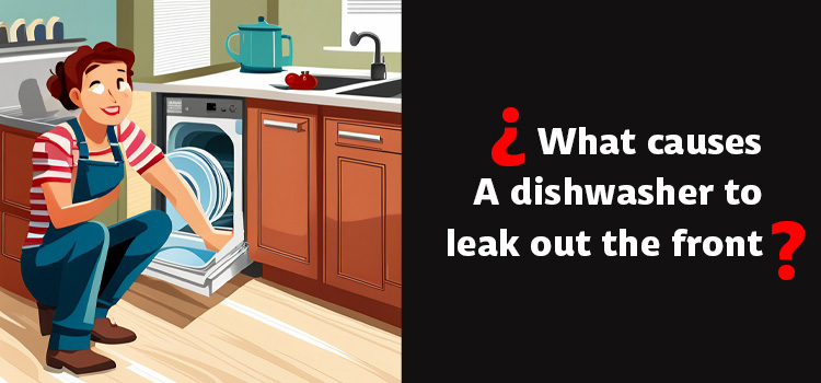 what causes a dishwasher to leak out the front
